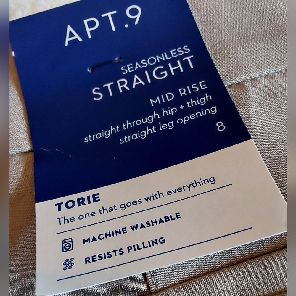 🌺 NWT Apt. 9 "Torie" Seasonless Straight Mid-Rise Pants - Picture 2 of 11